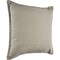 Laddha Home Designs 24" Brown Square Throw Pillow with Embroidered Edges